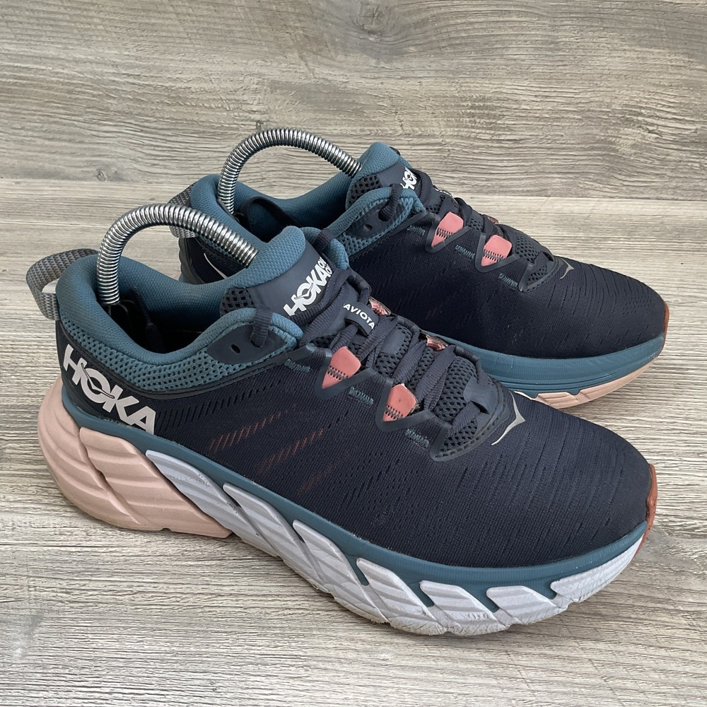 Hoka One One W Gaviota 3 Women's Size 8.5 B Dark Blue Pink 1113521 Shoes Sneaker